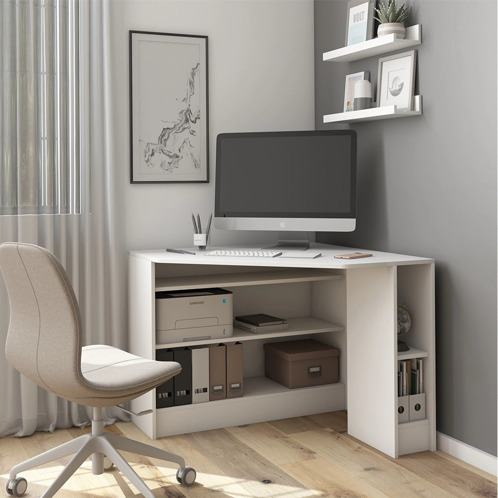Vicco Scrivania angolare Bianco 94 x 94 cm