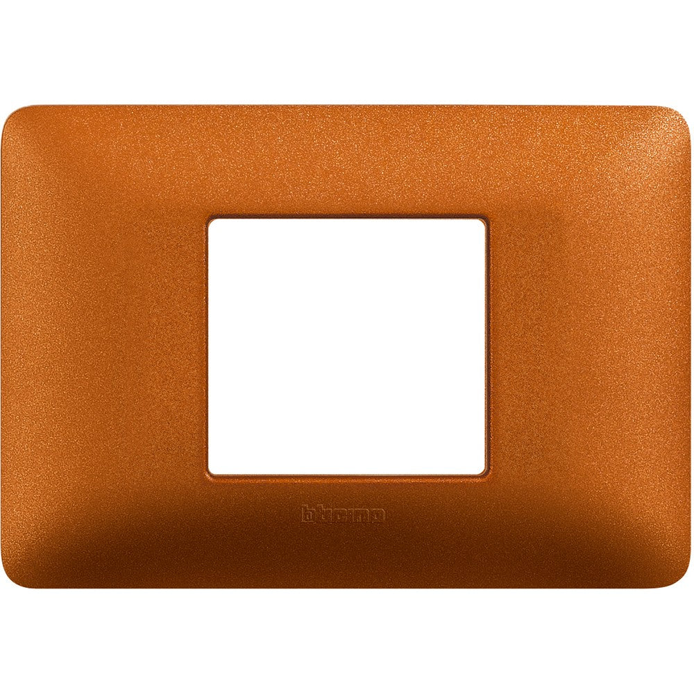 Placca Bticino Matix 2 moduli centrati rosso terra AM4819TRT