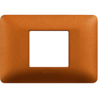 Placca Bticino Matix 2 moduli centrati rosso terra AM4819TRT