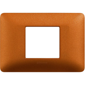 Placca Bticino Matix 2 moduli centrati rosso terra AM4819TRT