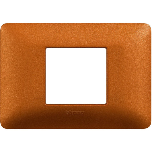 Placca Bticino Matix 2 moduli centrati rosso terra AM4819TRT