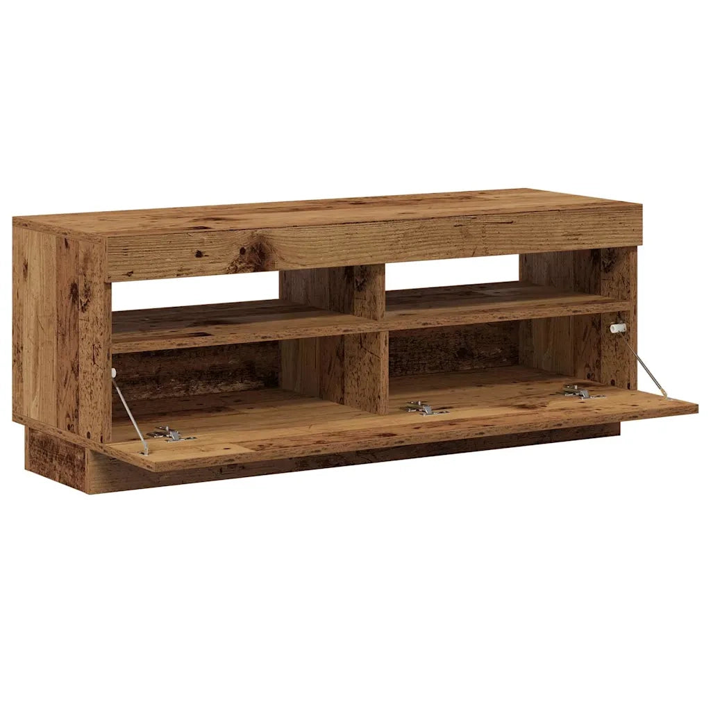 Mobile Porta TV con LED Legno Antico 100x35x40 cm Truciolato 856355