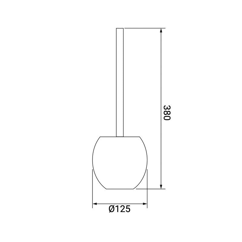 Porta scopino ovale in acciaio cromato