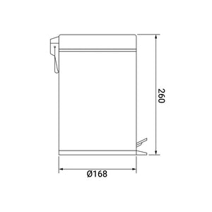Pattumiera in acciaio 3lt