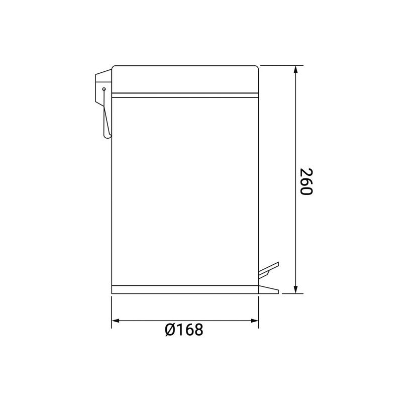 Pattumiera in acciaio 3lt