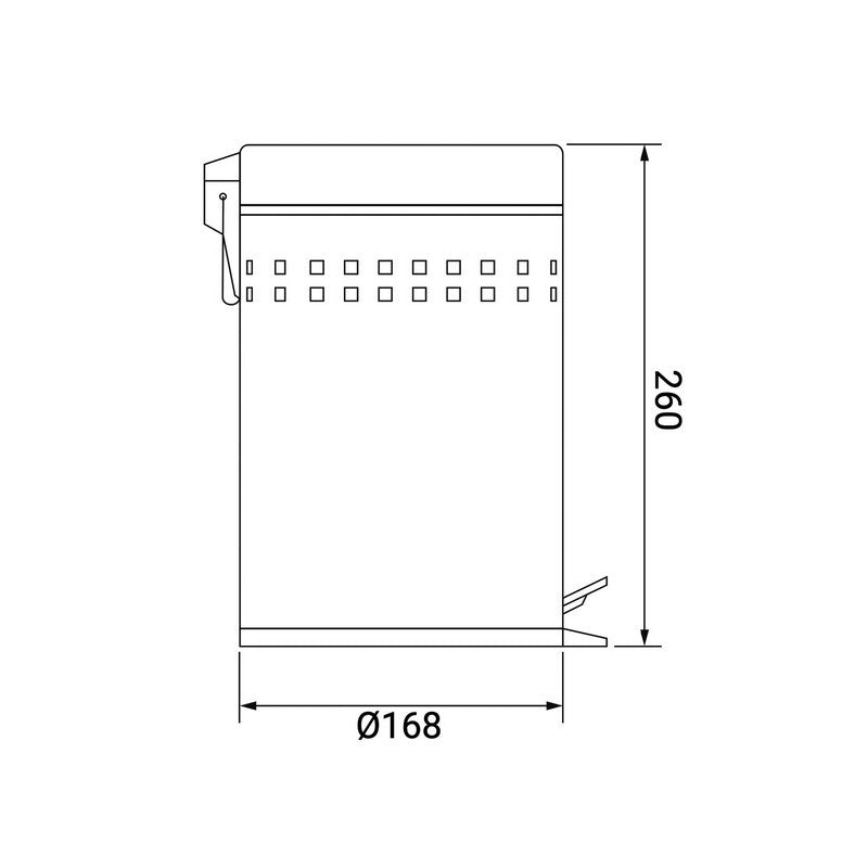 Pattumiera in acciaio 3lt con feritoie