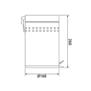 Pattumiera in acciaio 3lt con feritoie