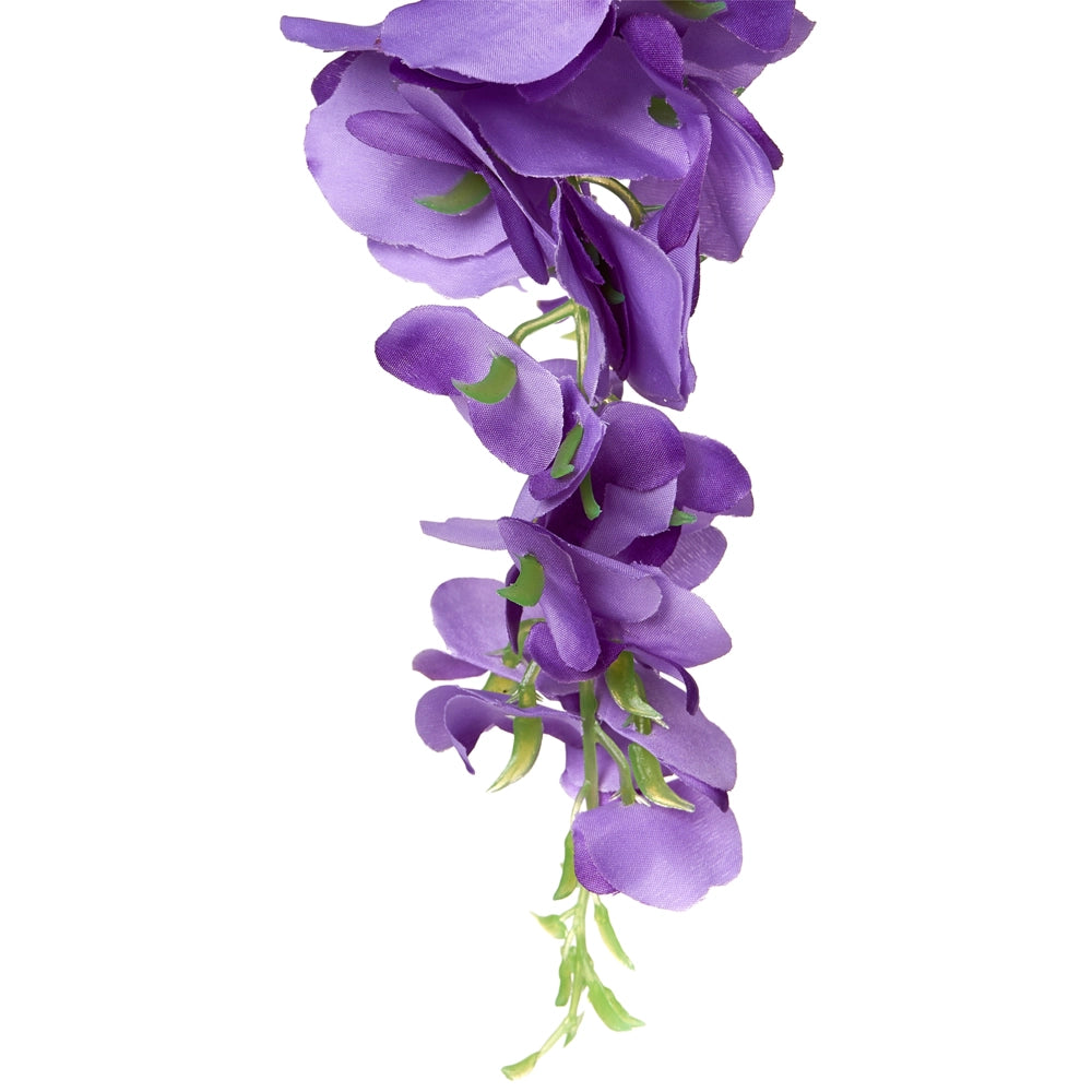 Pianta artificiale in vaso per interni in plastica nero 150 cm verde e viola Accessorio decorativo per interni