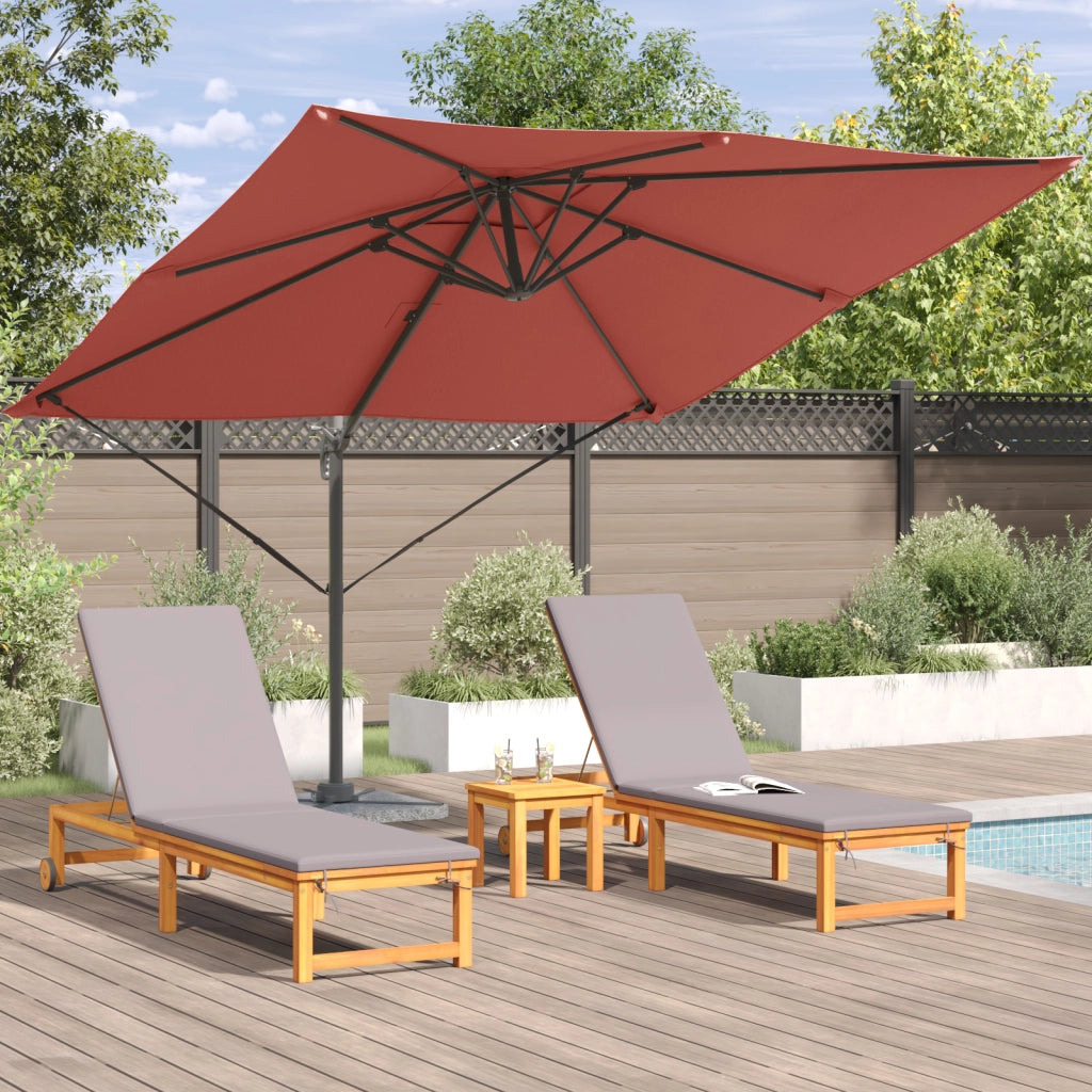 Ombrellone da Patio Terracotta Poliestere Grande
