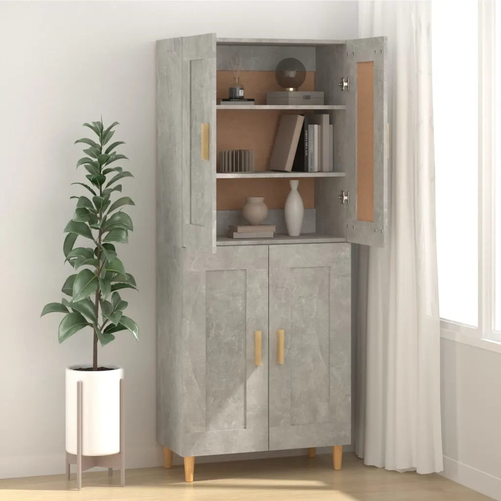 Credenza Grigio Cemento 69,5x34x90 cm in Legno Multistrato cod mxl 27807
