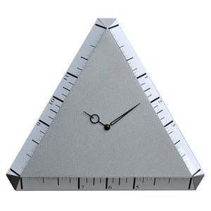 Orologio da Parete Triangolare 38X38Cm Pirondini Italia Pitagora Argento