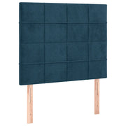 Testiera | Testata Blu Scuro 100x5x118/128 cm Velluto
