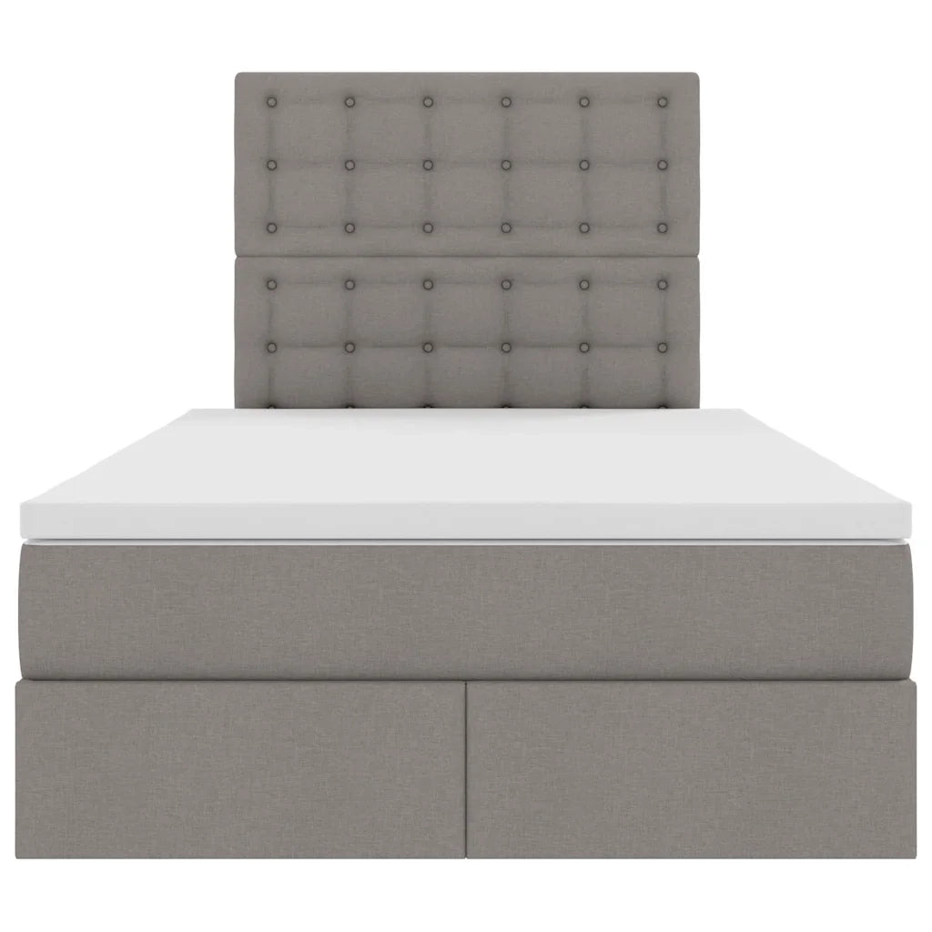Letto con contenitore LED e materasso Tortora 120 x 200 cm