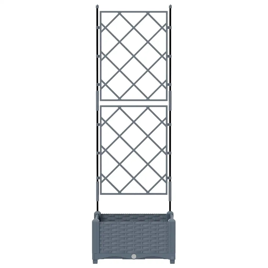 Vaso da giardino Grigio Chiaro 40 x 40 x 125,5 cm Plastica 42002881
