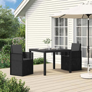 Set da Pranzo per Giardino con cuscino 3 pcs Antracite PP