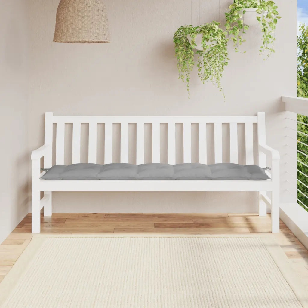 Cuscino per Panca-Cuscini per panchina Grigio 180x50x7 cm in Tessuto Oxford 357371