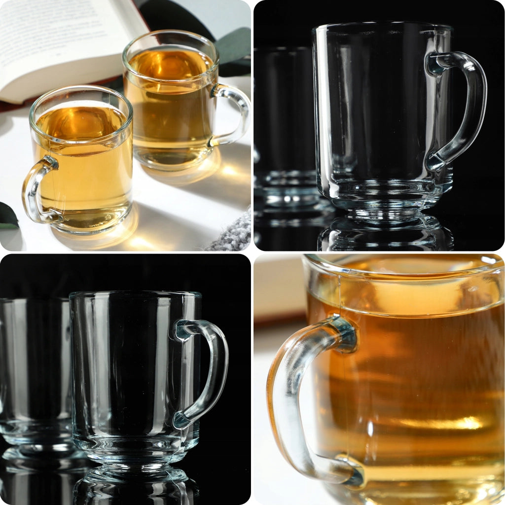 Bicchieri KADAX per tè, caffè e altre bevande con manici, set da 4 pezzi, 240 ml