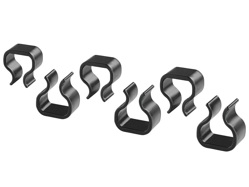 Set di 6 clip di fissaggio connettori in plastica marrone scuro per mobili da giardino in rattan