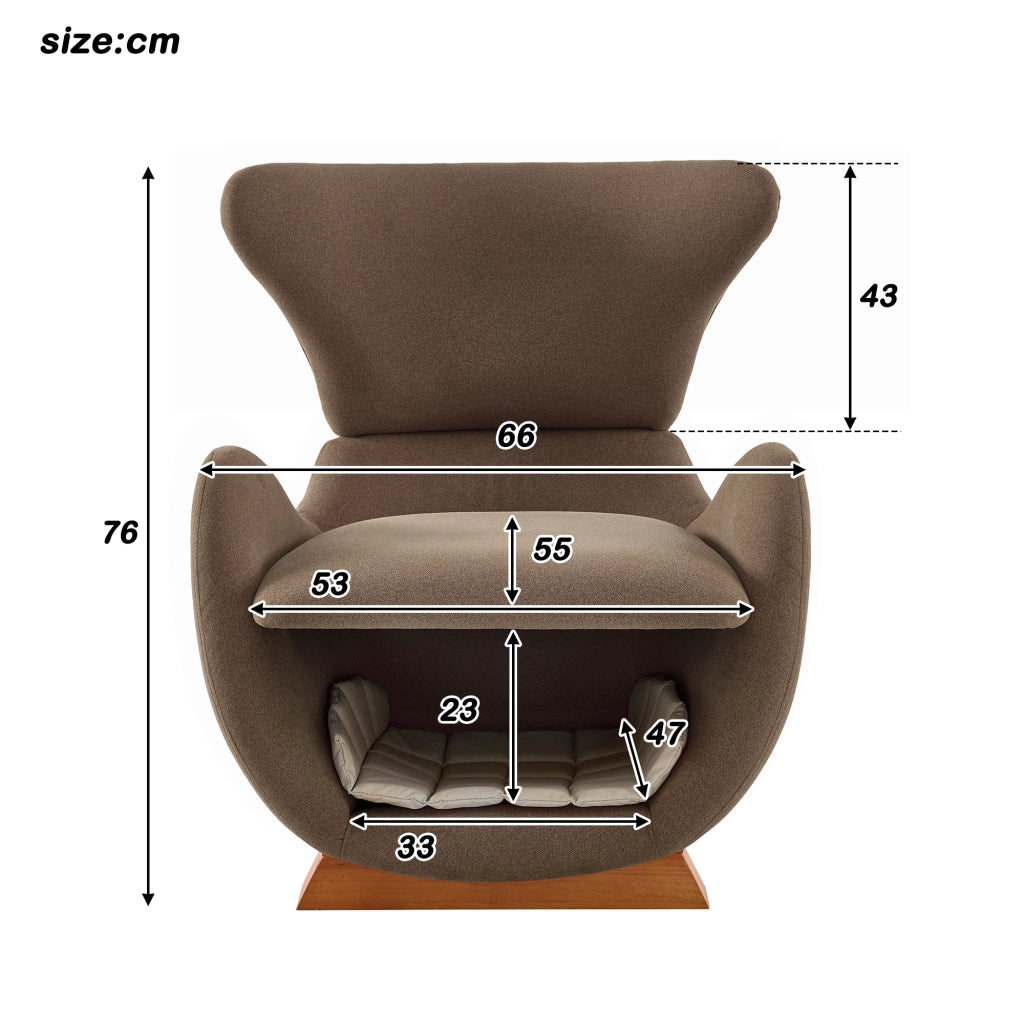 OKWISH Poltrona in Tessuto con Nicchia Integrata per Gatto o Cane di Piccola Taglia, Seduta Ergonomica, Legno, Marrone