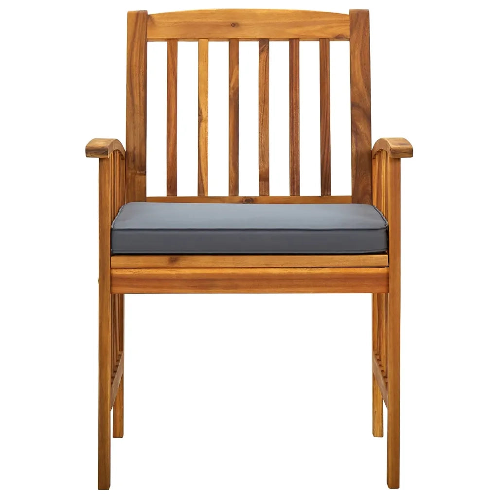Sedie da Pranzo da Giardino 4 pz con Cuscini in Legno Massello di Acacia 3120447