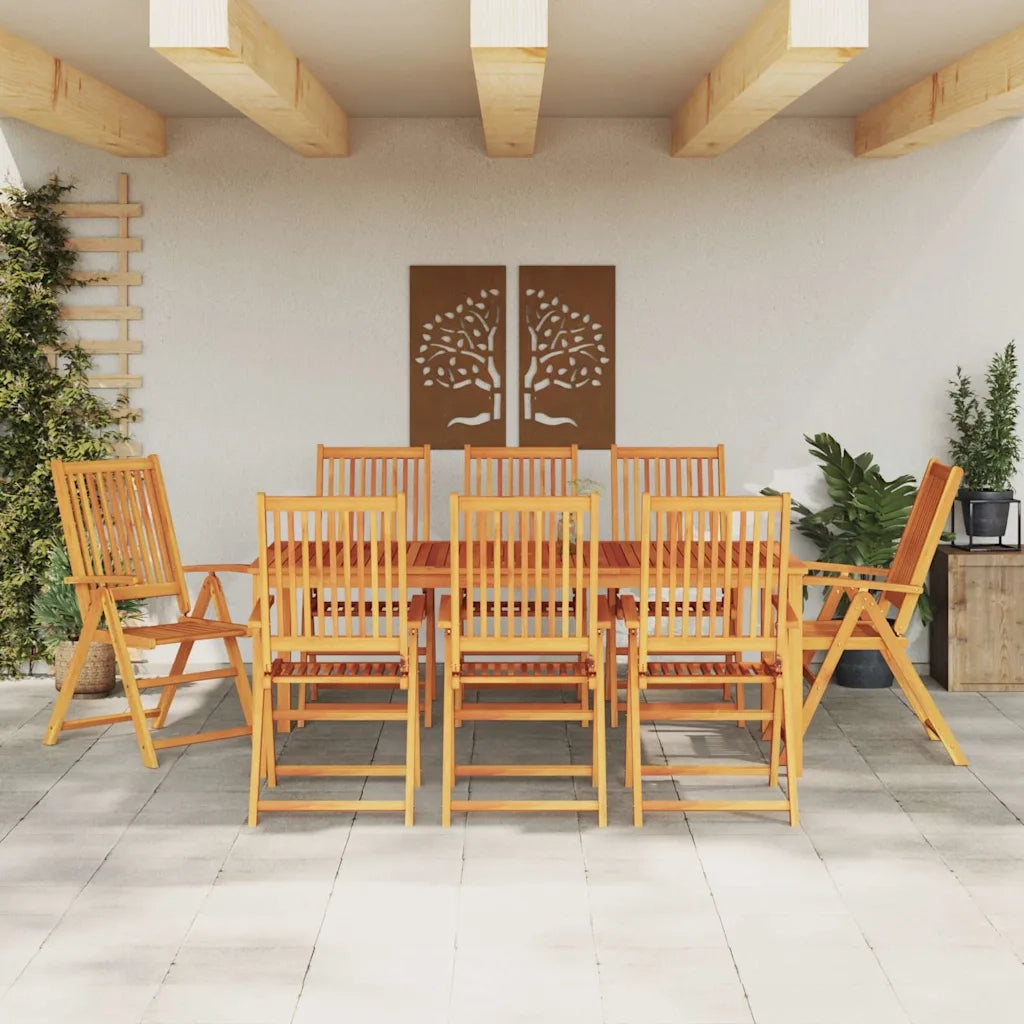 Set da Pranzo per Giardino 9 pcs Marrone 3375622