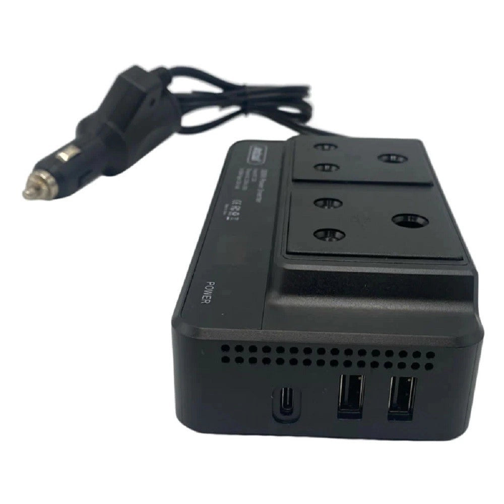 Trade Shop - Inverter Di Alimentazione Auto 300w Con 2 Porte Usb Per Caricabatterie Q-cc8200 -