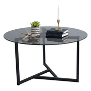 Esperia, Tavolino da Salotto Forma Rotonda, 75x75x42h cm Grigio Tortora