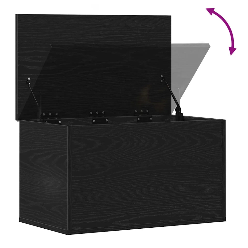 Scatola di Stoccaggio Rovere Nero 60 x 35 x 35 cm 868704