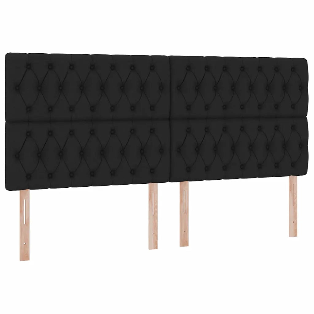 Letto con contenitore e materasso Nero 200 x 200 cm Poliestere