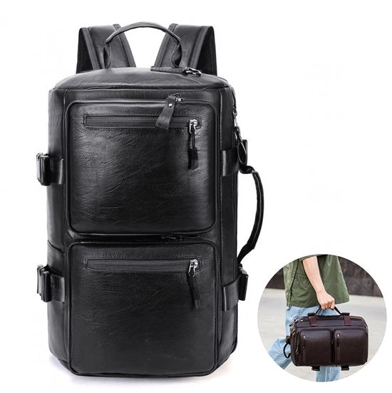 Portatile 2 in 1 - Borsa a spalla per laptop da 6 pollici - Pelle sintetica - Borsa a spalla con tasca per laptop - Impermeabile - Cerniera robusta