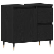 Mobile da Bagno | Armadio da bagno Rovere Nero 65 x 33 x 60 cm Legno multistrato