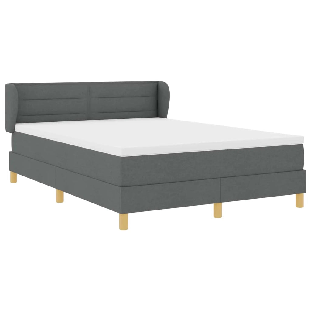 Letto a molle con materasso Grigio scuro 140 x 200 cm Tessuto 3340151
