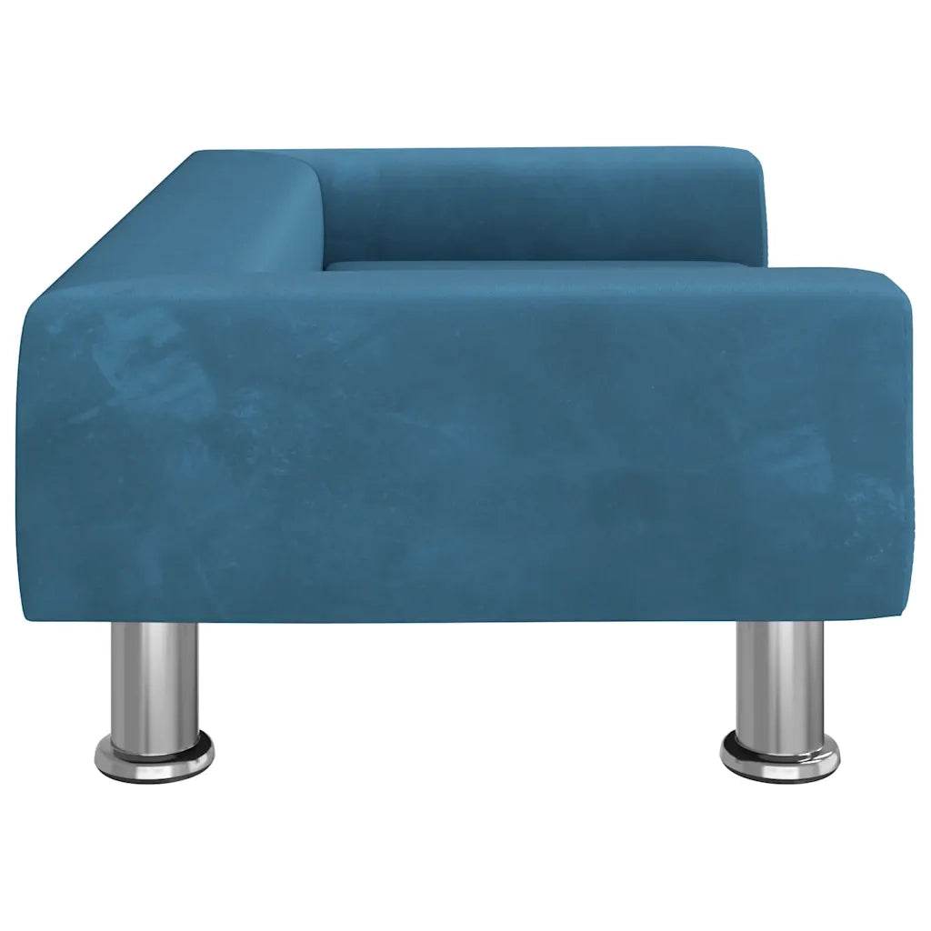 Lettino per Cani Blu 70x45x26,5 cm in Velluto 171918