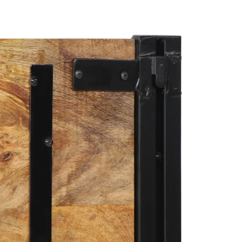 Testiera | Testata 200 cm in Legno Massello di Mango e Ferro