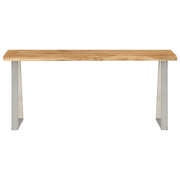 Panca con Bordi Vivi 105 cm in Legno Massello di Acacia 372755