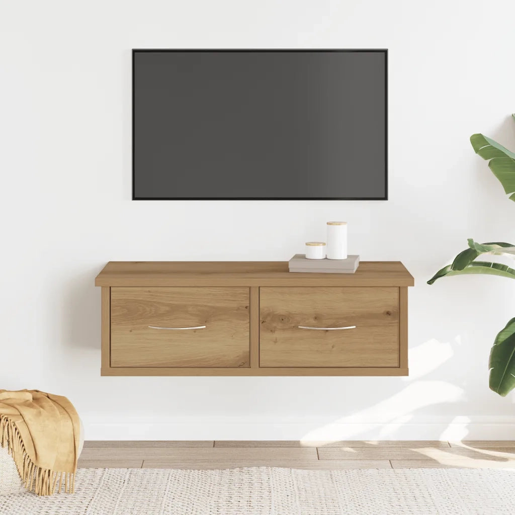 Armadietto a Muro Rovere Artigianale 60x26x18,5cm in Truciolato