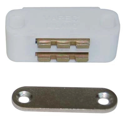 CRICCHETTO MAGNETICO SPORTELLI UC14 VAREC - MM 45 H.MM 20 KG 7 + INCONTRO BIANCO- 12 pezzi
