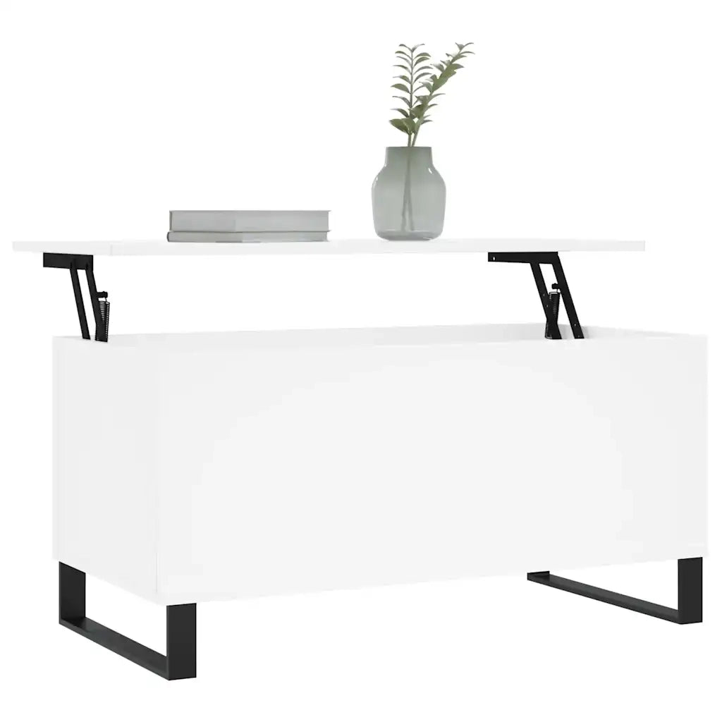 Tavolino da Salotto-Tavolino da soggiorno-Tavolo Bianco 90x44,5x45 cm in Legno Multistrato 635599