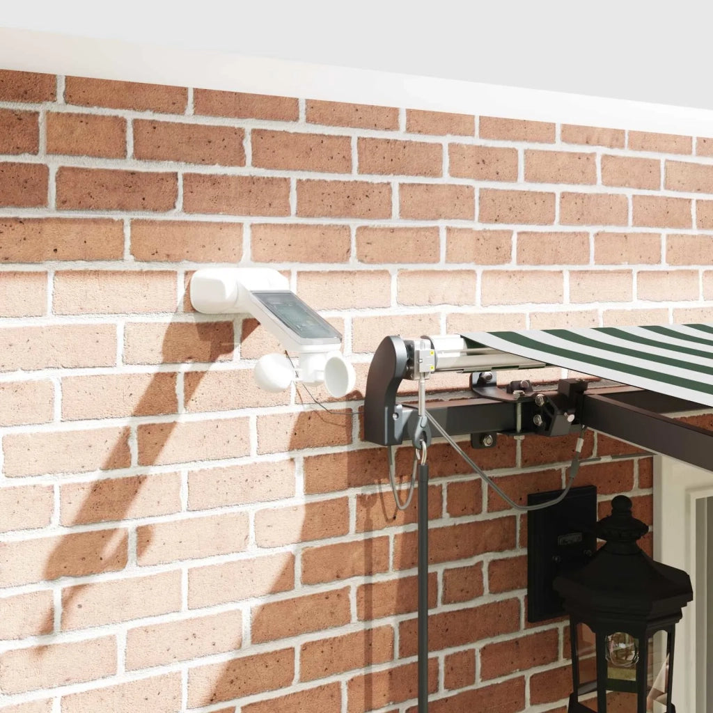 Tessuto per Tenda con Verde e Bianco 400 × 300 cm Poliestere 3330726