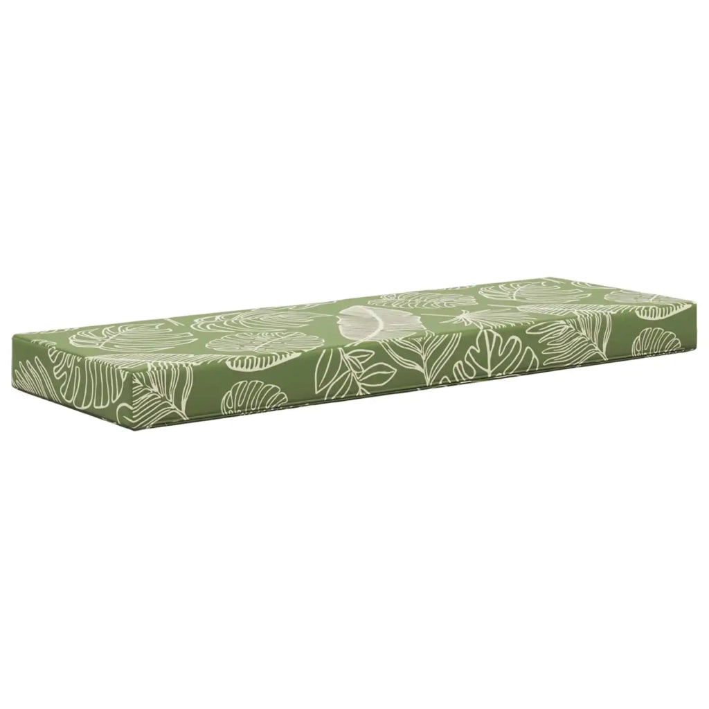 Cuscino da Sedia Esterno Foglie Verdi 111,5 x 40 x 8 cm 900979