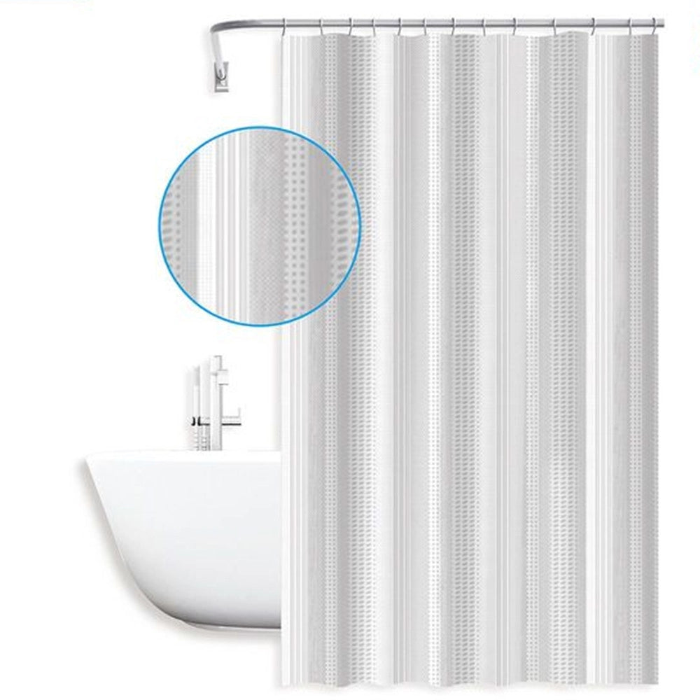 Trade Shop - Tenda Doccia Antimuffa Impermeabile 240 X 200 Cm Con Anelli Bagno 59812 -
