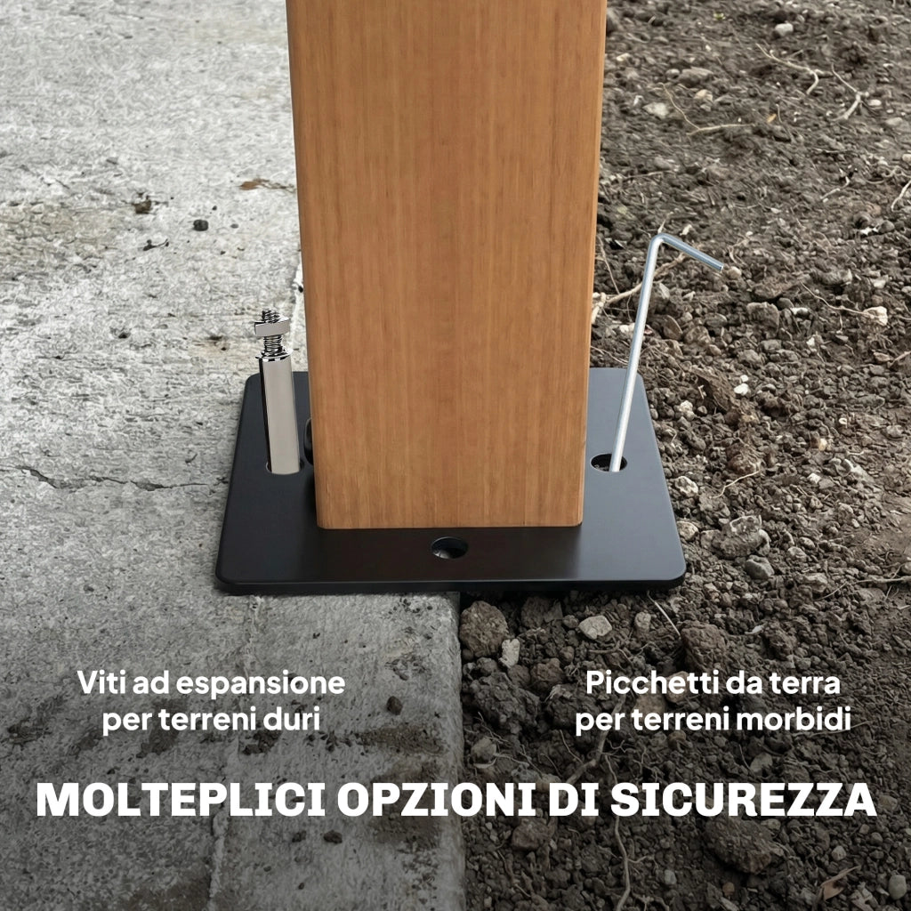 Gazebo 3 x 3,6 m, Tetto Doppio UPF50+ con Rete, Crema