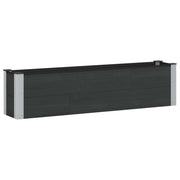 Letto rialzato da giardino Nero 150 x 30 x 36 cm alluminio 42039036