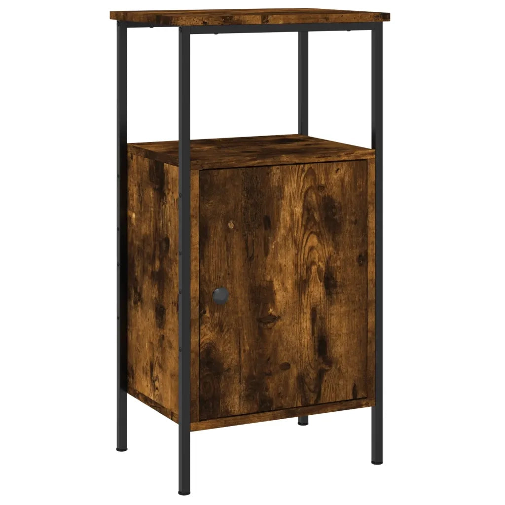 Comodini 2pz-Set di 2 Tavolino da notte Rovere Fumo 41x31x80 cm in Legno Multistrato
