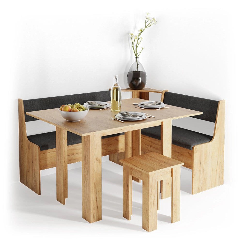 Vicco Tavolo da pranzo con sedia Quercia dorata 60 x 90 cm