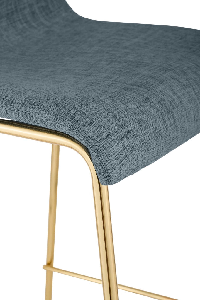 Sgabello da bar Hoover in tessuto 4 piedi oro 1