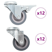 Ruote Girevoli con Foro per Bullone 24 pz 50 mm cod mxl 61605