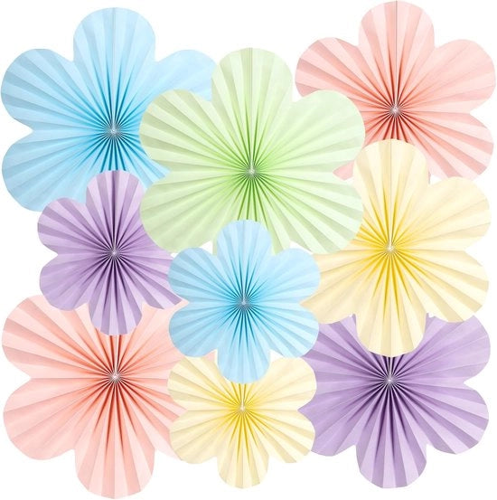 Wafer papier pastello - Decorazione da festa - 9 pezzi - Schema di colori variabile