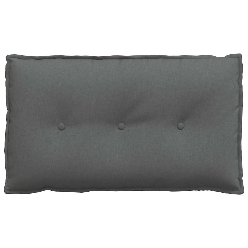 Cuscino per Schiena Grigio scuro 80 x 19 x 50 cm Tessuto