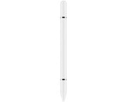 Penna stilografica multifunzione, pennino di input 2 in 1, puntatore capacitivo, compatibile con tutti i touchscreen (bianco) 1-pack